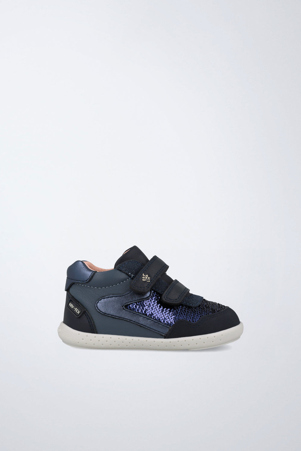 Barefoot Garvalín kids' ankle boot in navy and black with an adjustable fastening and healthy foot development.