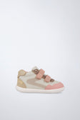 Barefoot boots in cream and pink
