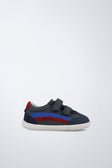 Zapatilla barefoot de piel ligera en azul
