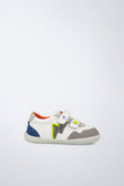 Barefoot sneakers flexible leather in white