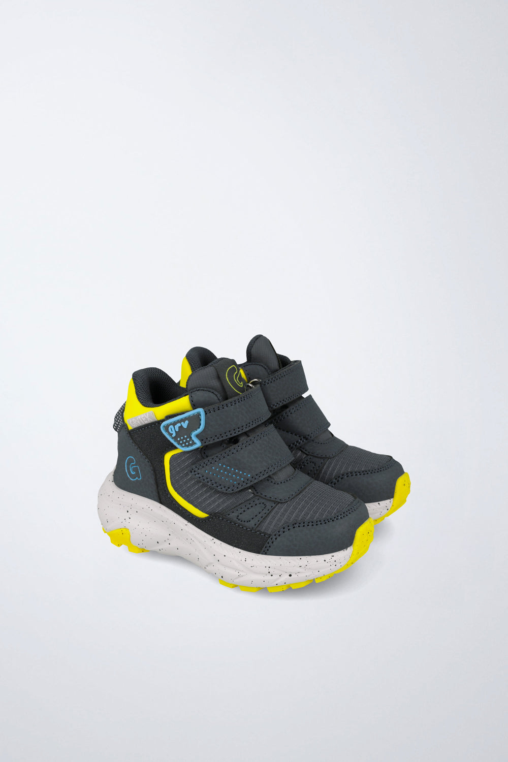 Barefoot Garvalín high-top shoe in blue with an adjustable fastening and stability and flexibility.