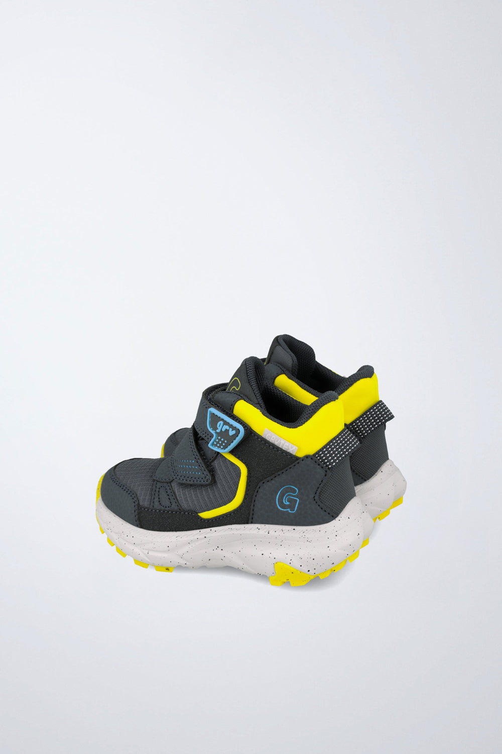 Barefoot Garvalín high-top shoe in blue with an adjustable fastening and stability and flexibility.