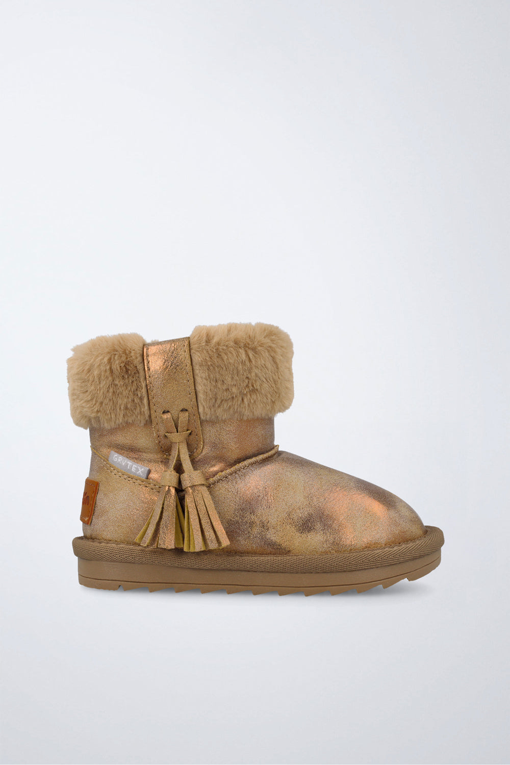 Barefoot Garvalín shoe in brown with a zip and natural foot development.