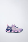 Barefoot Garvalín shoe in lilac with laces and an adjustable fastening and stability.