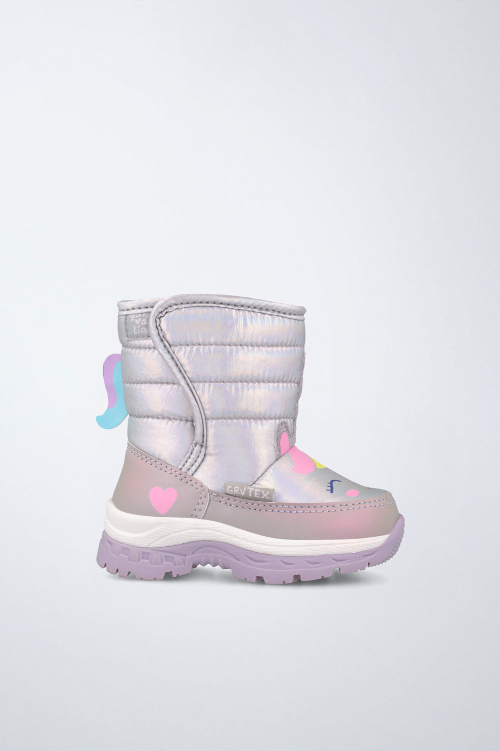 Barefoot Garvalín shoe in lilac with an adjustable fastening and a flexible sole.