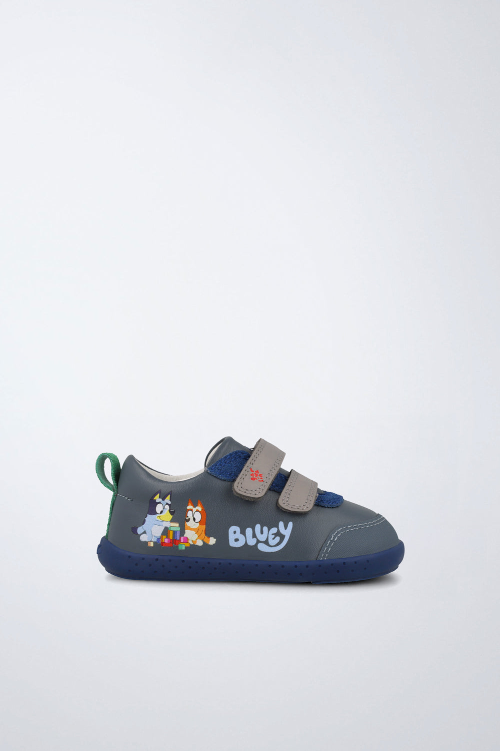 Barefoot Garvalín shoe in blue with an adjustable fastening and healthy foot development.