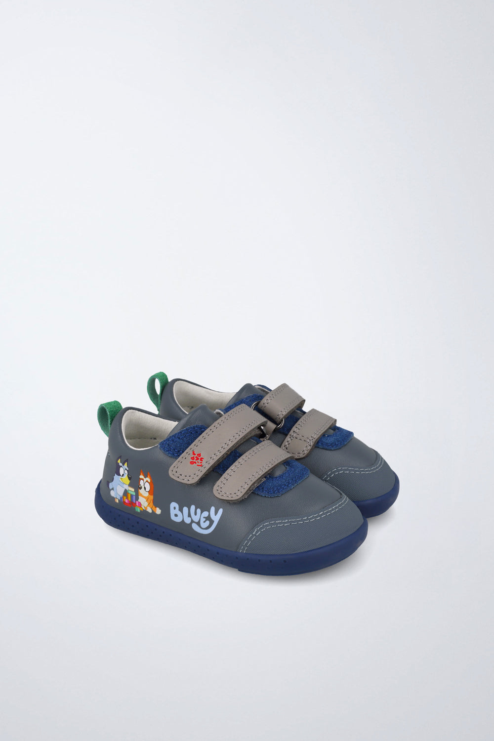 Barefoot Garvalín shoe in blue with an adjustable fastening and healthy foot development.