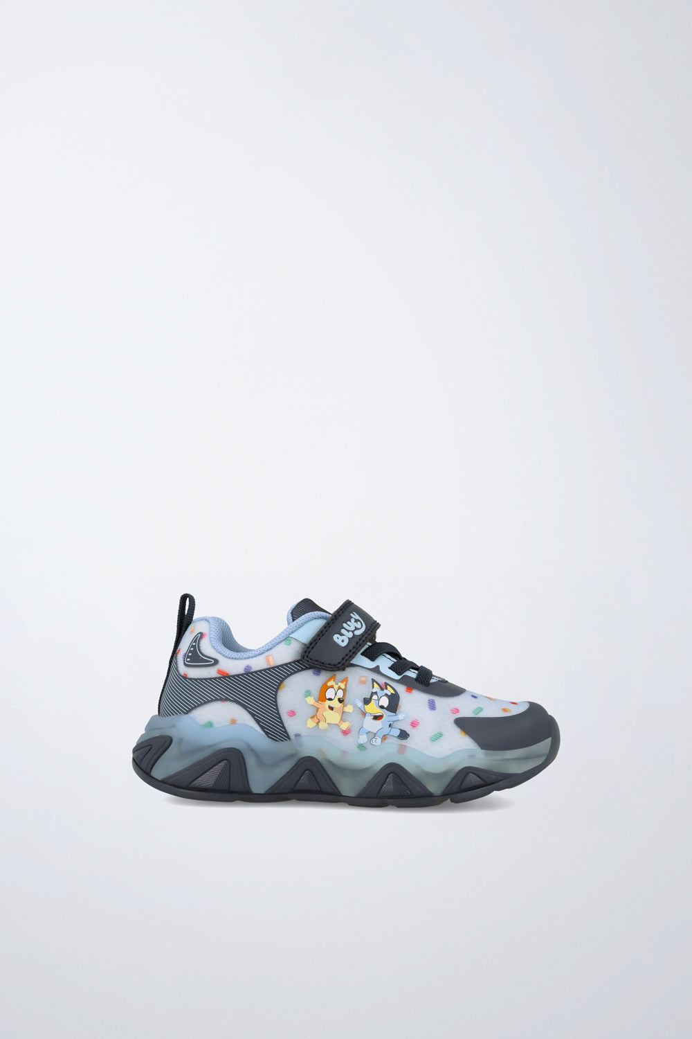 Zapatos infantiles Garvalín respetuoso en azul con cordones y cierre de contacto y puntera reforzada.