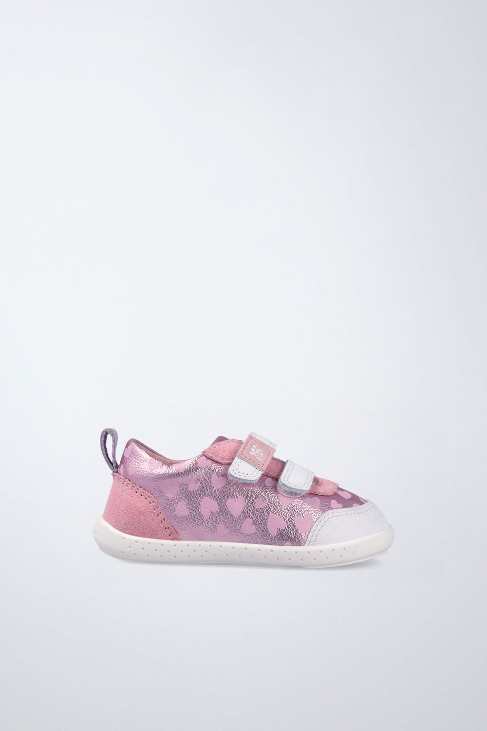 Zapatos infantiles Garvalín barefoot en rosa con cierre de contacto y desarrollo natural del pie.