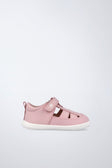 Sandalia barefoot de piel flexible en rosa