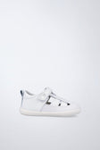 Barefoot sandals flexible leather in white