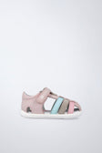Sandalia barefoot en rosa y turquesa