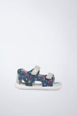 Sandalia barefoot de piel flexible en azul oscuro