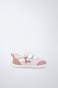 Zapato infantil Garvalín barefoot en rosa con cierre de contacto y estabilidad y flexibilidad.