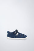 Sandalia barefoot de textil flexible en azul