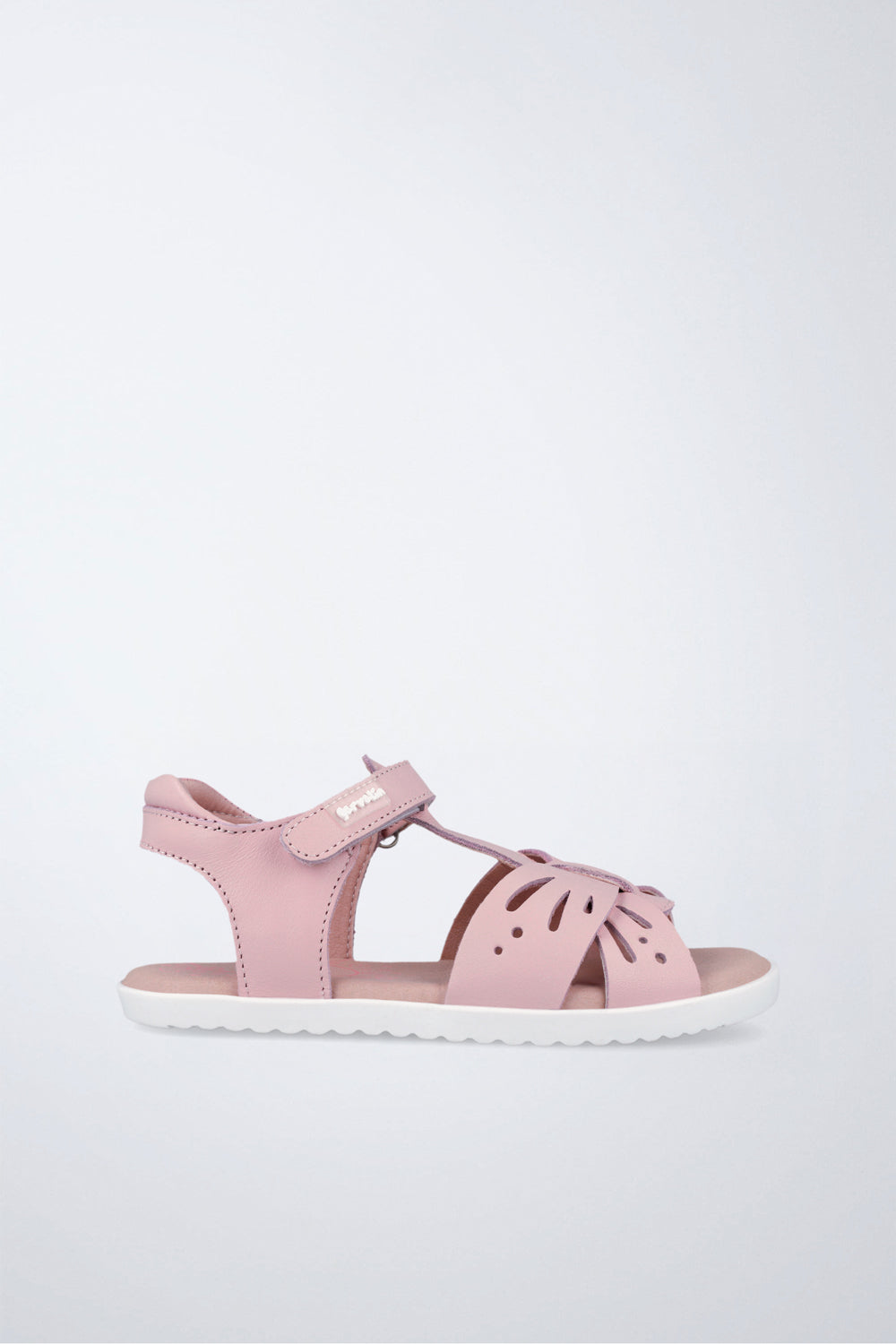 Sandalias Garvalín barefoot en rosa con cierre de contacto y flexibilidad para el movimiento natural del pie.