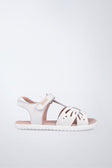 Sandalia Gala barefoot de piel ligera en blanco