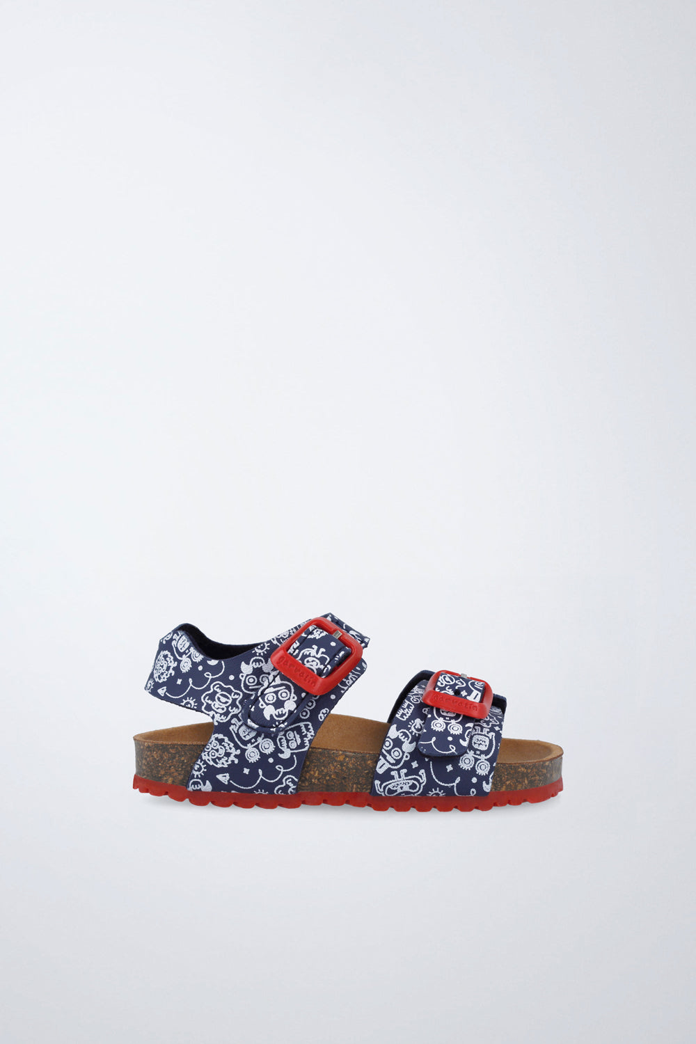 Zapato Garvalín respetuoso en azul marino con cierre de hebilla y diseño ergonómico.