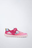 Zapatilla barefoot de textil plantilla extraible en fucsia