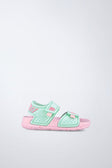 Sandalia Ducky ligera en turquesa y rosa