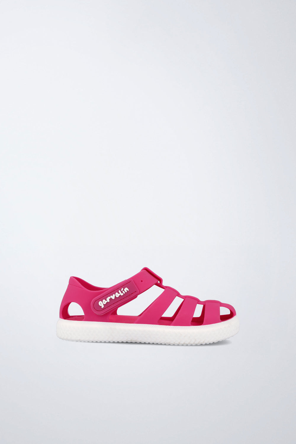 Cangrejera Garvalín respetuosa en fucsia con cierre de contacto y diseño ergonómico.