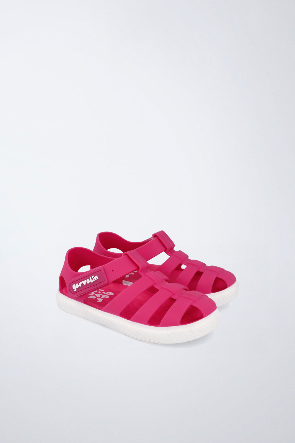 Cangrejera Garvalín respetuosa en fucsia con cierre de contacto y diseño ergonómico.
