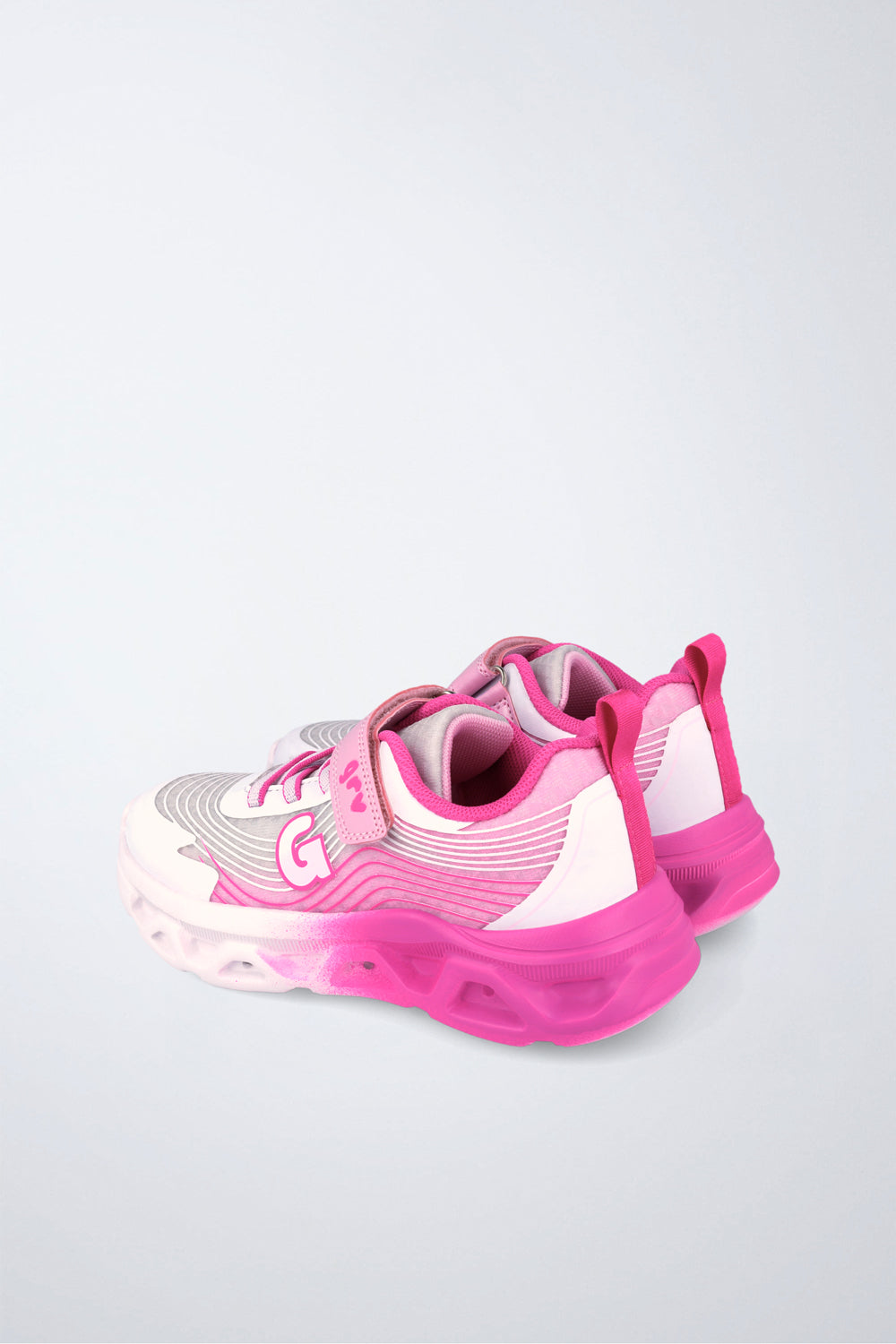 Deportiva Garvalín respetuosa en rosa y fucsia con cordones y cierre de contacto y desarrollo saludable del pie.