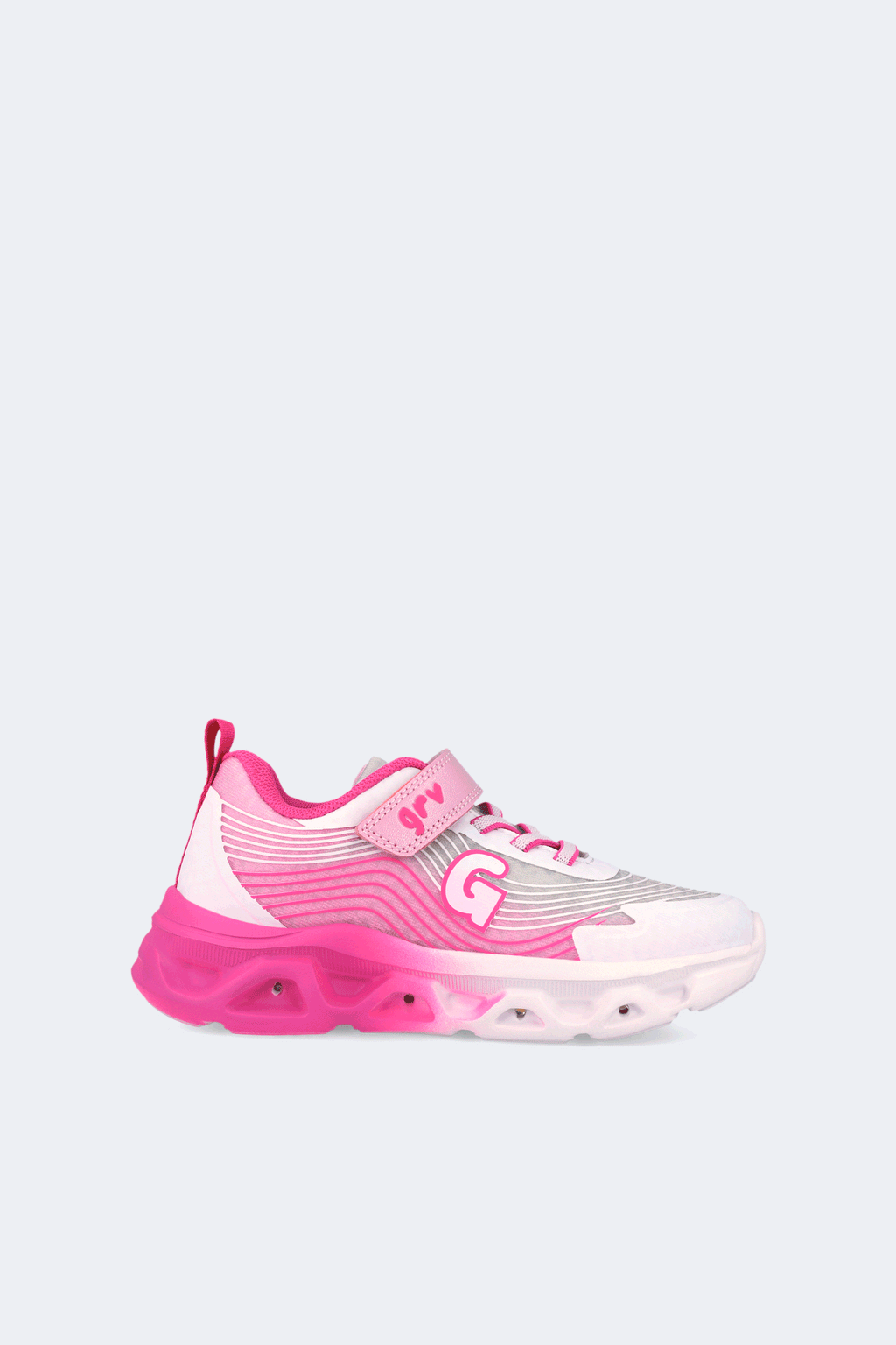 Deportivo con luces en rosa y fucsia