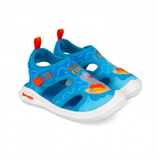 Sandalias de playa azules...