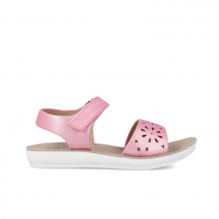 Metallic pink sandals for...